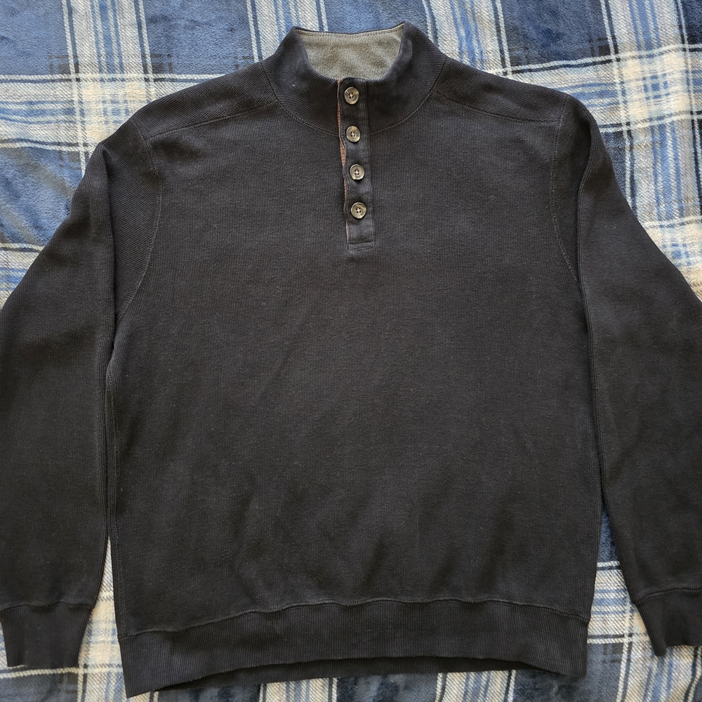 Tasso Elba Black Classic Knit Pullover